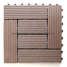 Waterproof Outdoor Patio Wood Plastic Composite Decking DIY Click Tile Swimming Pool Interlocking Terrace/Garden WPC Decking Tiles